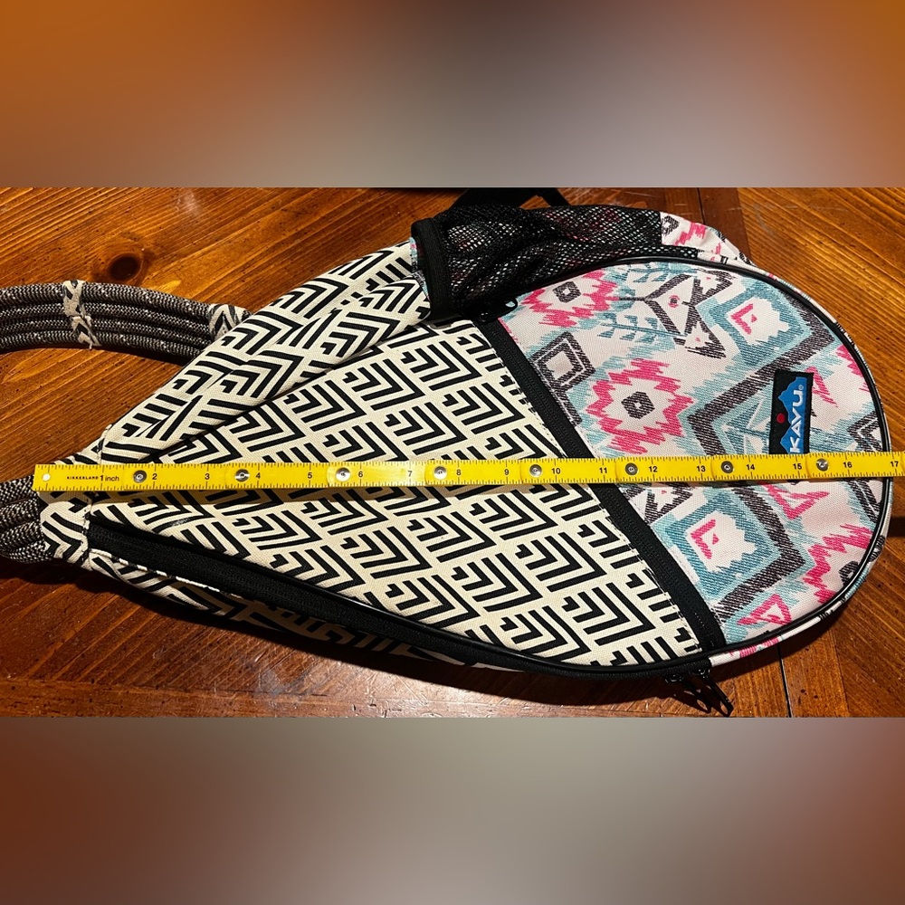 KAVU Rope Sling Bag Aztec Southwestern Geometric Print Crossbody Backpack NWOT - Picture 15 of 16